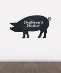 BB24 - Bespoke pig chalkboard sticker, beautiful blackboard vinyl cut sticker, self adhesive easy install
