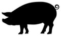 BB24 - Bespoke pig chalkboard sticker, beautiful blackboard vinyl cut sticker, self adhesive easy install