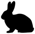 BB25 - Bespoke rabbit chalkboard sticker, beautiful blackboard vinyl cut sticker, self adhesive easy install