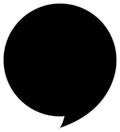 BB27 - Bespoke speech bubble chalkboard sticker, beautiful blackboard vinyl cut sticker, self adhesive easy install