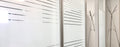 Patterned Decorative White Frosted Window Film - Privacy Frosted Glass Film FR10 LINE 10 MIL PATTERN
