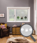 Owl & trees cut out, bespoke, custom, frosted animal window film