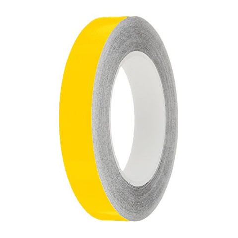 Bright Yellow Gloss Colour Pin Stripe tapes, 50m roll, sticky self-adhesive, vinyl decal line tape