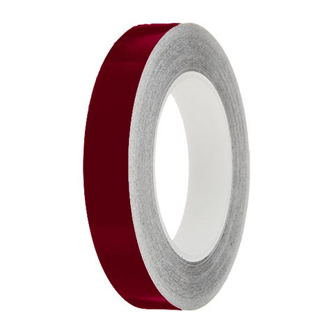 Burgundy Gloss Colour Pin Stripe tapes, 50m roll, sticky self-adhesive, vinyl decal line tape