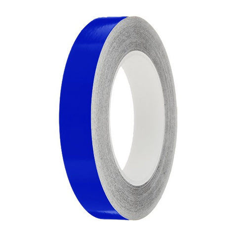 Mid Blue Gloss Colour Pin Stripe tapes, 50m roll, sticky self-adhesive, vinyl decal line tape