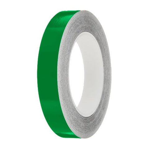Mid Green Gloss Colour Pin Stripe tapes, 50m roll, sticky self-adhesive, vinyl decal line tape