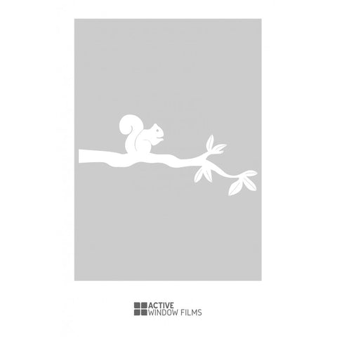 Squirrel Cut Out Bespoke Custom Frosted Window Film
