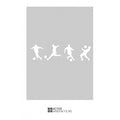 Repeating football player cut out, bespoke, custom, frosted childrens window film