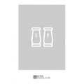 Salt & Pepper cut out, bespoke, custom, frosted kitchen window film