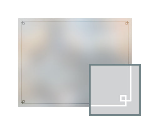 Bespoke window frame cut out, frosted, custom, decorative, home window film WF 12
