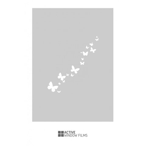 Butterflies cut out, bespoke, custom, frosted animal window film