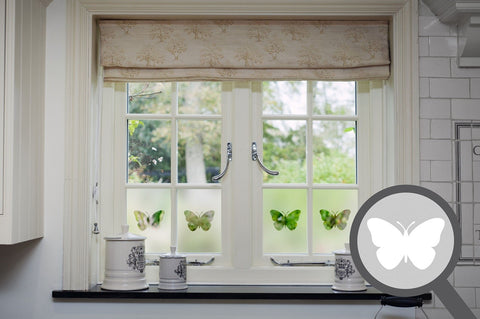 Butterfly cut out, bespoke, custom, frosted animal window film