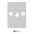 Owl & trees cut out, bespoke, custom, frosted animal window film
