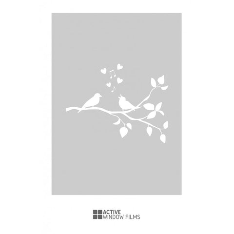 Singing birds cut out, bespoke, custom, frosted kitchen window film