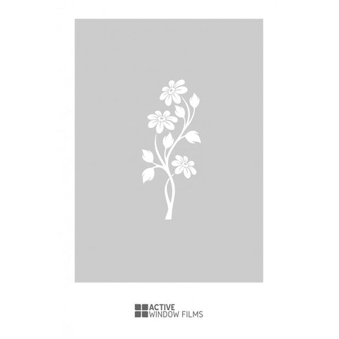 Flowers cut out, bespoke, custom, frosted nature window film