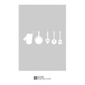 Kitchen utensils cut out, bespoke, custom, frosted kitchen window film