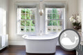 Bespoke cut out whale, custom, decorative frosted bathroom window film