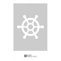 Bespoke cut out ship helm, custom, decorative frosted bathroom window film