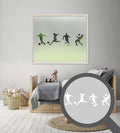 Repeating football player cut out, bespoke, custom, frosted childrens window film