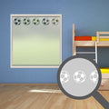 Repeating football cut out, bespoke, custom, frosted childrens window film