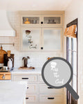 Kiss the cook cut out, bespoke, custom, frosted kitchen window film