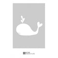 Bespoke cut out whale, custom, decorative frosted bathroom window film