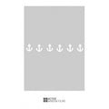 Bespoke cut out anchor repeated pattern, custom, decorative, frosted bathroom window film.