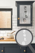 Roses cut out, bespoke, custom, frosted nature window film