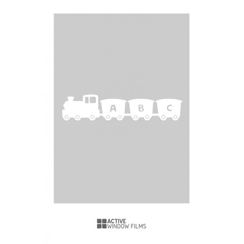 Trains cut out, bespoke, custom, frosted childrens window film