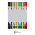 Colourful Crayons, printed, bespoke, custom, frosted colourful window film