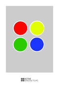Multi Coloured Circles Cut Out Bespoke Custom Frosted Window Film