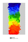Multi Coloured Brush Stroke Bespoke Print Custom Frosted Window Film