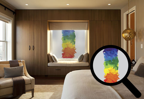 Multi Coloured Brush Stroke Bespoke Custom Print Frosted Colourful Window Film CLR05