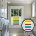 Coloured Rectangles Cut Out Bespoke Custom Frosted Window Film