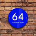 Bespoke House Sign, Personalised Laser Cut, Custom Engraved Front Door Acrylic, Number Plaque 15cm x 15cm Circle