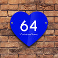 Bespoke House Sign, Personalised Laser Cut, Custom Engraved Front Door Acrylic, Number Plaque  15cm x 15cm Heart