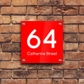 Bespoke House Sign, Personalised Laser Cut, Custom Engraved Front Door Acrylic, Number Plaque  15cm x 15cm Square