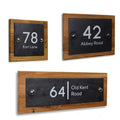 Solid Oak Wood & Natural Slate Bespoke Door Number