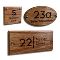 Solid Bespoke Wood Laser Engraved Door Number