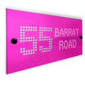 3D Acrylic Contemporary ‘Hole Punched’ Door Number / House Plaque (Rectangle)