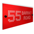 3D Acrylic Contemporary ‘Hole Punched’ Door Number / House Plaque (Rectangle)