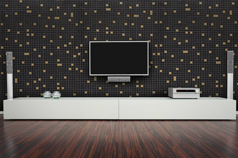 Cover Styl' - Z5 Black Tile Self Adhesive Sticker, Vinyl Window Wall Door Furniture Covering
