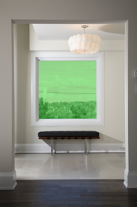 Green 50 Transparent Colourful Window Film Optically Clear Tint