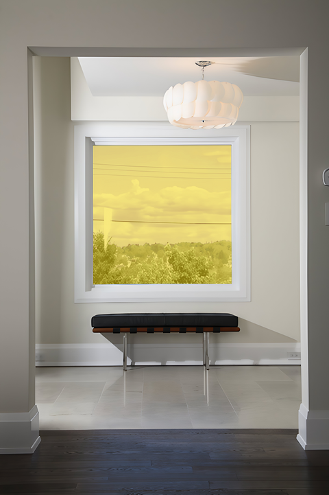 Yellow 80 Transparent Colourful Window Film Optically Clear Tint