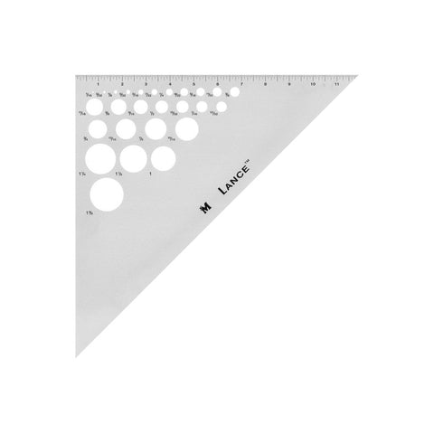 12" Triangle Heavy Duty Professional Imperial Inch Metal Ruler Window Tint Tool
