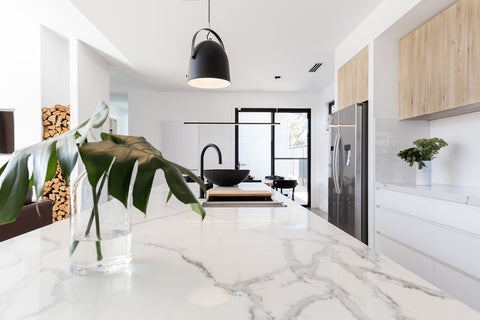 Cover Styl' - NE31 White Marble Self Adhesive Sticker, Vinyl Window Wall Door Furniture Covering