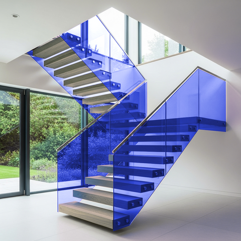 Blue Azure Transparent Colourful Window Film Optically Clear Tint