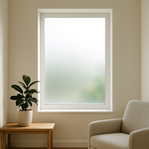 Plain White Frosted Window Film