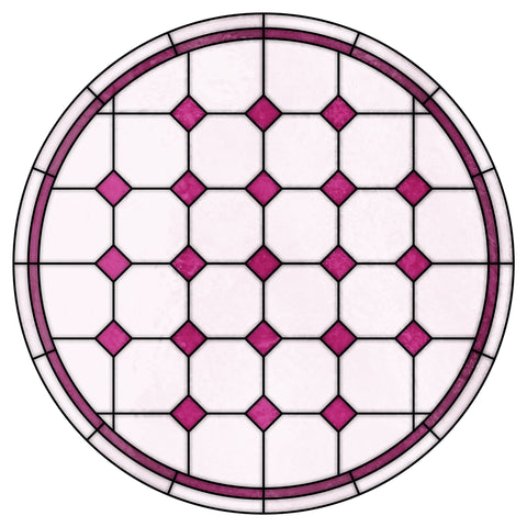Late Victorian Diamond Lattice Stained Glass Window Film – Made to Measure