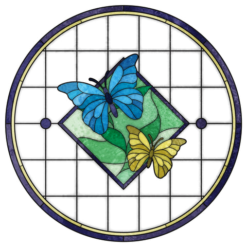 Butterfly Stained Glass Window Film – Custom Made to Measure